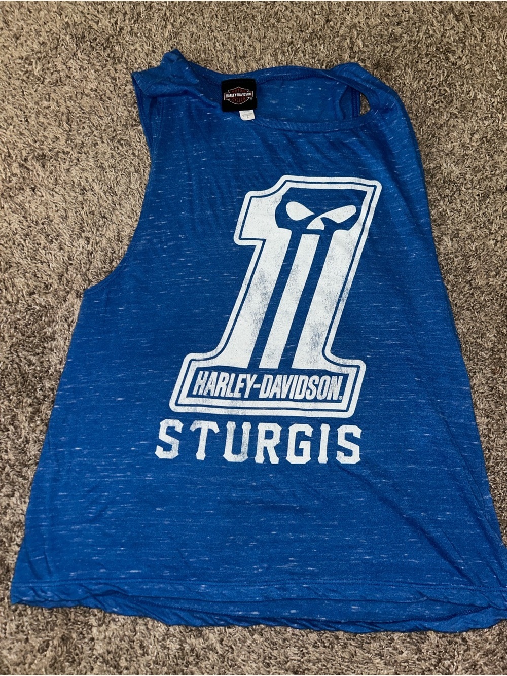 Harley-Davidson Royal Blue Graphic Muscle Tank